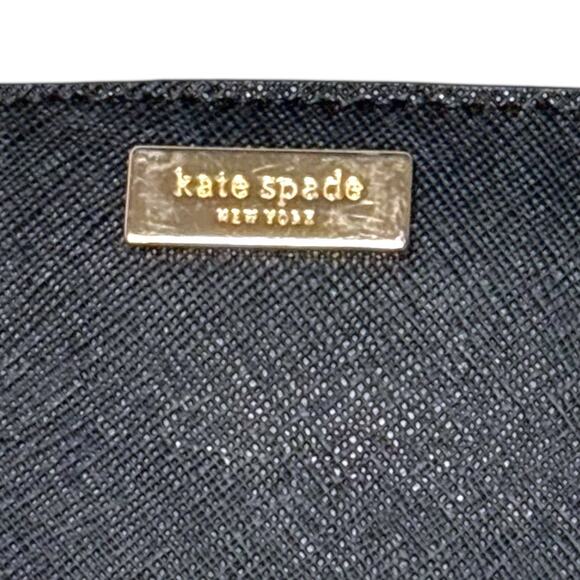 Kate Spade Classic Wallet - Black with Silver - Zipper Pocket, Snap Closure - Picture 4 of 10